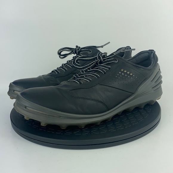 Ecco Shoes Ecco Golf Cage Pro Spikeless Golf Shoes Black Leather Eu